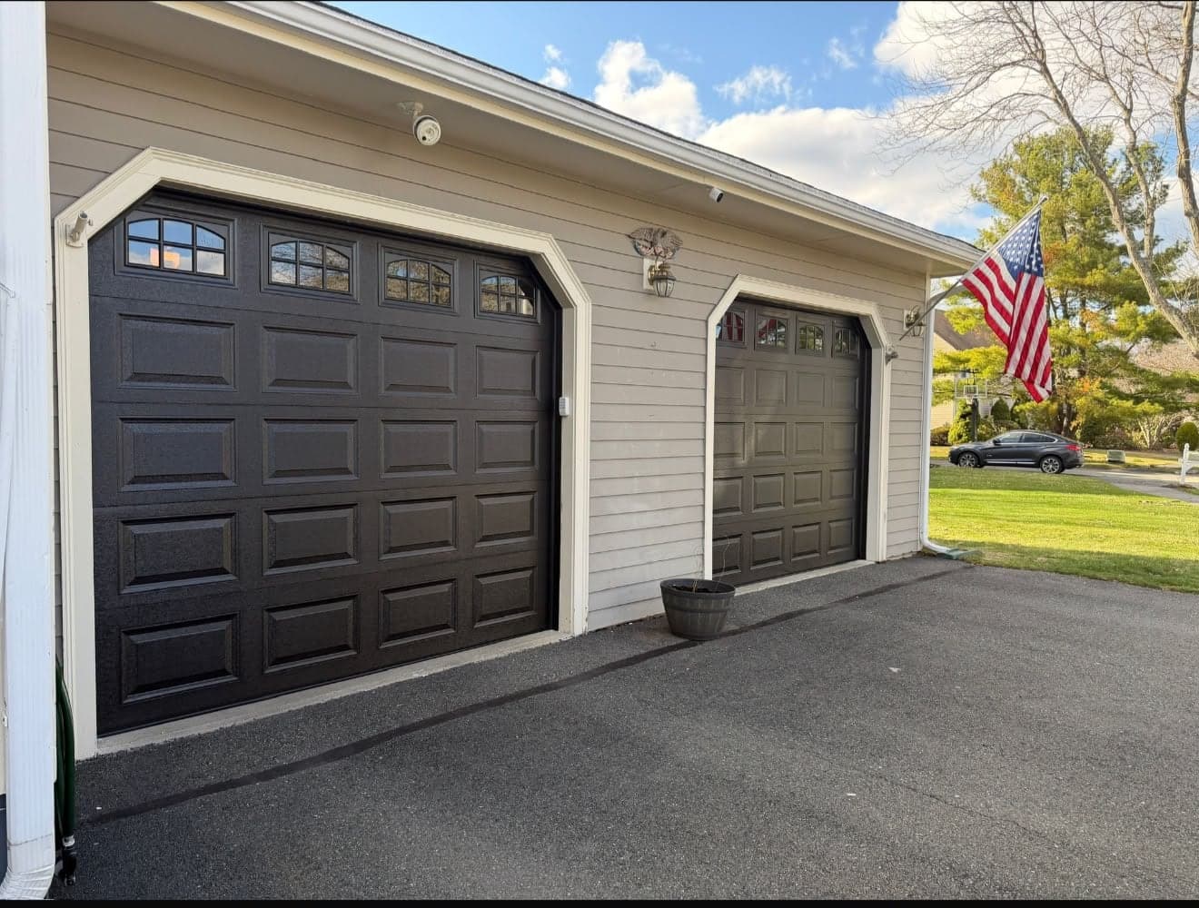 Residential garage door installed by Garage Door Repair 24/7